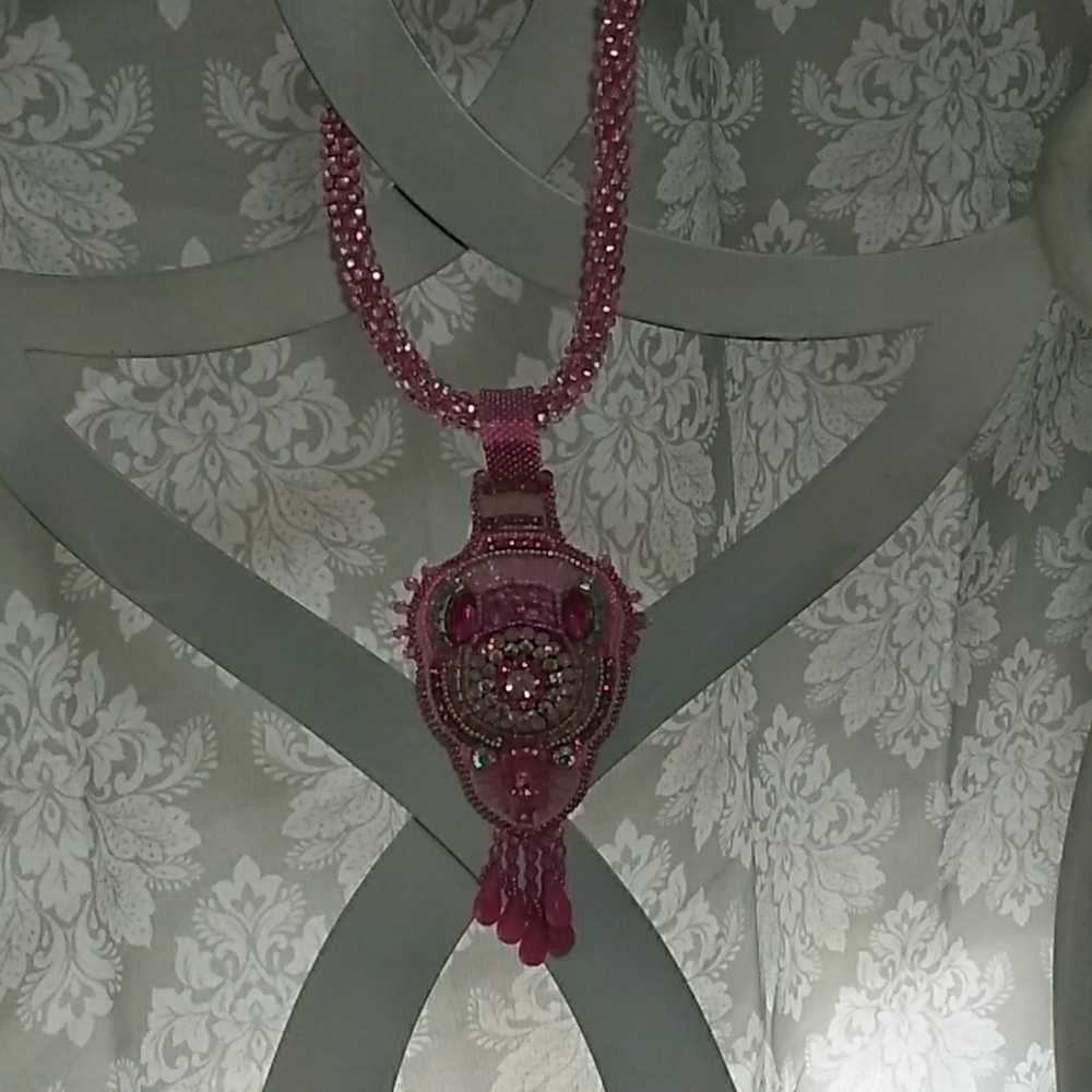 Hand-beaded necklace